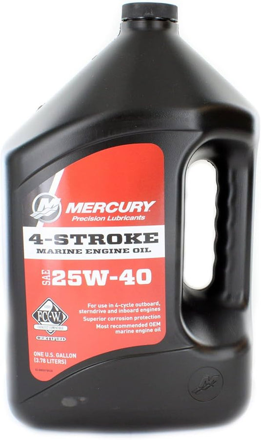 Mercury-Mercruiser 92-8M0078628 25W40 4-Cycle Engine Oil, 1 Gal