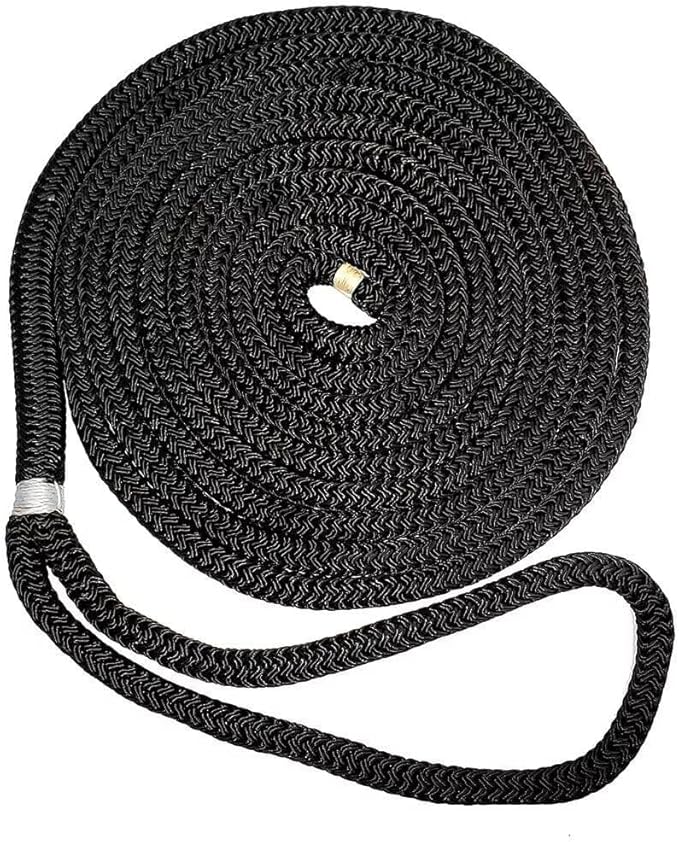 New England Ropes 1/2" Double Braid Dock Line - Black - 25 [C5054-16-00025]