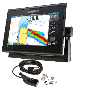 Simrad GO9 XSE Chartplotter/Fishfinder w/MED/HI Downscan Transom Mount Transducer & C-MAP Discover Chart